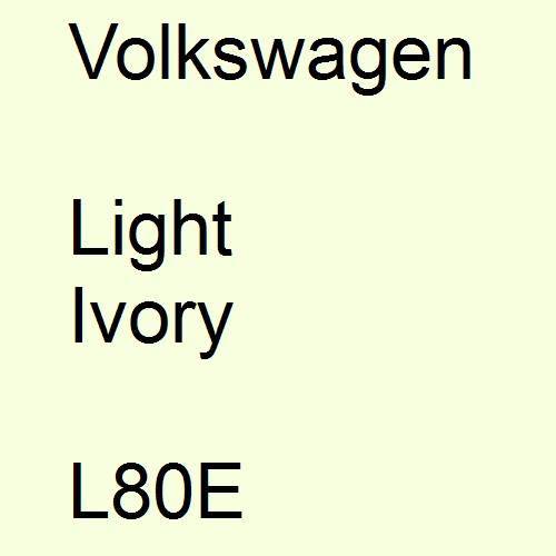 Volkswagen, Light Ivory, L80E.